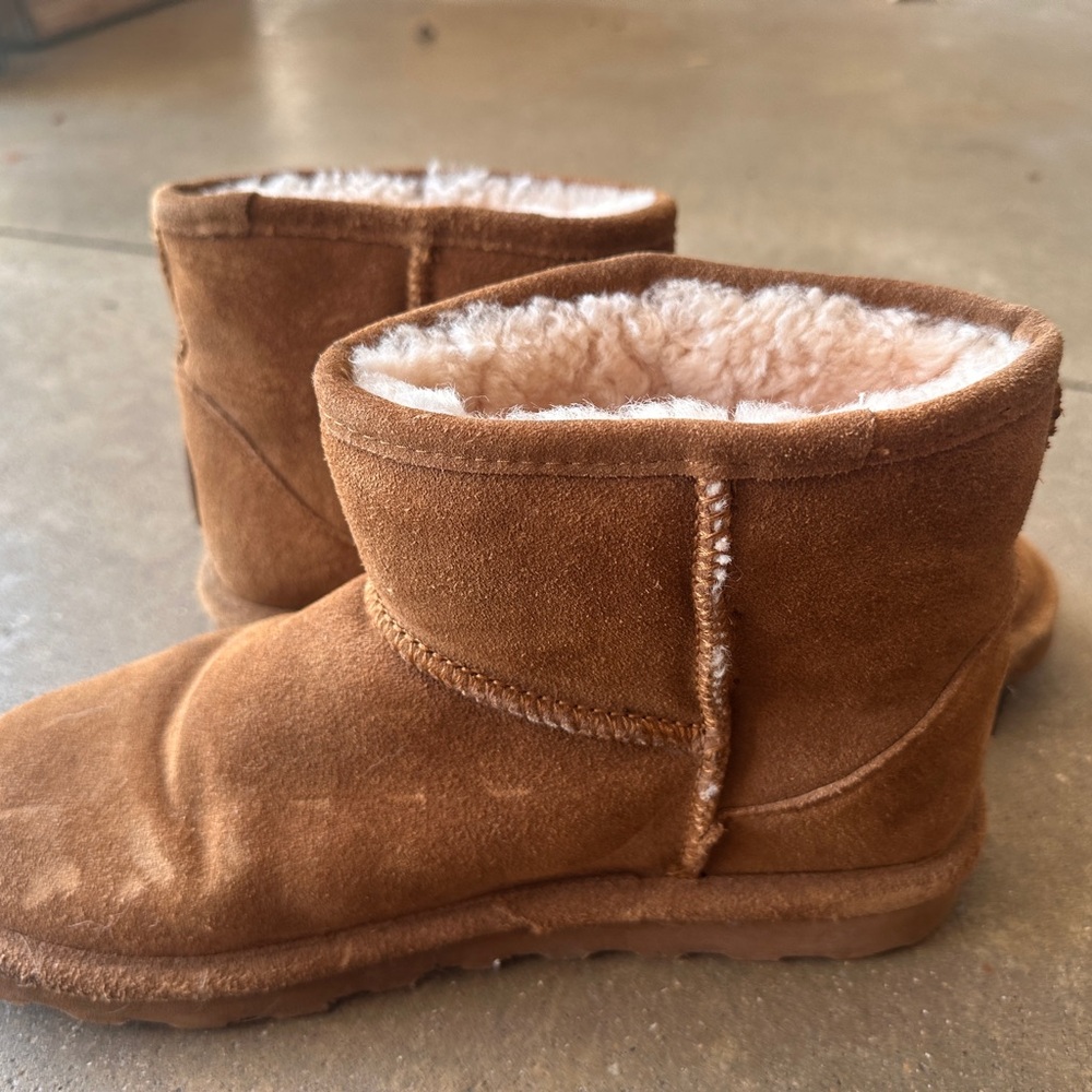 BearPaw Tan Ankle Booties